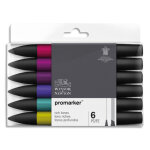 Winsor & newton set 6 marqueurs double pointe promarker. a base d'alcool. tons riches assortis Winsor & newton set 6 marqueurs double pointe promarker. a base d'alcool. tons riches assortis