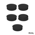 Wonday aimant rond 25 mm noir - lot de 5