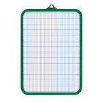 Wonday ardoise blanche 1 face quadrill� + 1 face unie 19 x 26 cm pour feutre effa�able � sec - cadre ...