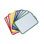 Wonday ardoise blanche 1 face quadrill� + 1 face unie 19 x 26 cm pour feutre effa�able � sec - coloris ...