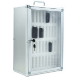 Wonday armoire murale de rangement pour téléphones portables - avec serrure - blanc Wonday armoire murale de rangement pour téléphones portables - avec serrure - blanc