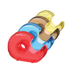 Wonday d�vidoir escargot en plastique pour ruban adh�sif 19 mm x 33 m - coloris assortis