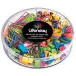 Wonday kit de petites fournitures assortis fun : lastique, punaise, trombone, push pins, pince double ...