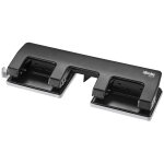 Wonday perforateur de bureau en m�tal 4 trous - 20 feuilles - avec r�glette de guidage - noir