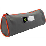 Wonday trousse colier ronde - tiquette personnalisable - coloris gris / orange