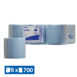 Wypall essuie - mains bobines  dvidage central wypall bleu l10 7265, lot de 6
