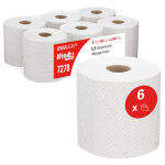 Wypall l20 papier d'essuyage � d�vidage central double �paisseur - blanc - 7278 - lot de 6 bobines de ...