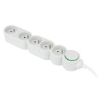 Zenitech bloc multiprises 5 prises 16a - c�ble 1, 5 m - blanc