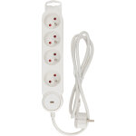 Zenitech multiprise bloc de 4 prises secteur en ligne iota - avec interrupteur lumineux - c�ble de 1, ...