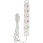 Zenitech multiprise bloc de 5 prises secteur en ligne iota - avec interrupteur lumineux - c�ble de 1, ...