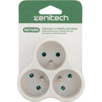 Zenitech multiprise murale bloc 3 prises secteur dispos�es en triangle 16a natura - conception bioplastique ...