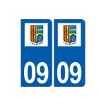 09 saint - jean - du - falga logo ville autocollant plaque stickers - couleur : arrondis - angles : arrondis ...