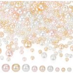1 bote de 700 perles en verre de 4 / 6 / 8 mm, couleur rose lavande, rondes, entretoises, fournitures ...