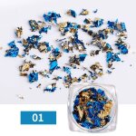 1 bote de papier d'aluminium irrgulier argent papier color nail art sticker 3d paillettes manucure ...