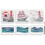 1 ensemble us 1 ensemble pet evid dessin peinture pochoirs pour bricolage scrapbooking album photo avec ...