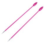 1 paire d'aiguilles a tricoter led en plastique droit a point unique de 5, 5 mm (n 9)