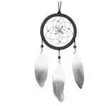 1 pcs attrape - rves fait a la main avec des plumes pour voiture / dcoration murale ornement