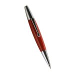 1 pice d'chiquier en bois de saule rouge argent, garniture torsade, gros stylo a bille, outil d'criture, ...