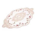 1 pi�ce vintage crochet de table tapis avec broderie florale pour les mariages, les parties de th�, douches ...
