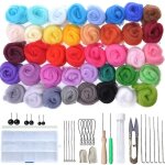 1 set 40 couleurs laine feutre aiguilles outils aiguilles feutrage mat starter diy kit cadeaux 1 set 40 couleurs laine feutre aiguilles outils aiguilles feutrage mat starter diy kit cadeaux
