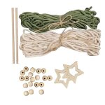 1 set bohemian style diy macram dcoration darbre de nol avec star top cotton thread hand woven cr ...