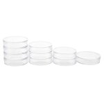 10 botes de ptri striles w / couvercles pour levure bactrienne de plaque de laboratoire 55 mm x 15 ...