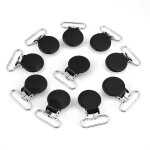 10 pcs 25mm rond bretelles attache - tétine sangle titulaire clip diy fabrication fournitures (noir) 10 pcs 25mm rond bretelles attache - tétine sangle titulaire clip diy fabrication fournitures (noir)
