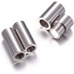 10 pcs 304 acier inoxydable fermoirs magntiques convertisseur d'aimant pour collier de bracelet faisant ...