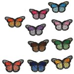 10 pcs butterfly shaped iron on patches for clothing embroidery patches appliques badge stickers