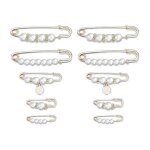 10 pcs perle broches taille pantalon extenseur epingles de s�curit� mode v�tements pin