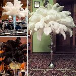 10 pcs plume d'autruche plume centre de table de mariage party d�coration de table