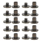 10 pcs t�te plate rivets goujon molet� attaches en laiton pour ceintures sacs a dos meubles bronze