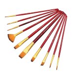 10 pieces of nylon wool and wood watercolor brush set gouache artist brushes 10 pieces of nylon wool and wood watercolor brush set gouache artist brushes