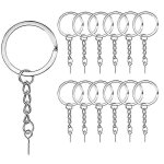 100 pcs flat key rings avec cha�ne vis oeil epingles fermoirs cadeau pour les amis de la famille