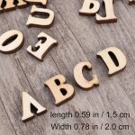100 pcs lettres en bois disques alphabe en bois pour bricolage scrapbooking craft decoration
