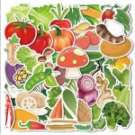 100 pices d'autocollants de fruits et lgumes de dessin anim pour d