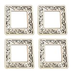 100x pices de cadre en bois mdf dcoup grav plaque carr