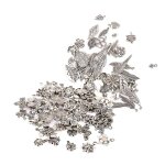 100 pices dargent tibtain fleurs mlanges charms pendentif perles faisant des dcouvertes