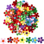 100 pi�ces fleurs en feutre tissu enveloppements de fleurs pour bricolage, couleurs assorties
