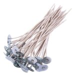 100 pices mches pour bougies de soja, mche de bougie cire de 8 pouces pour la fabrication de bougies, ...