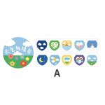 100 pi�ces / rouleau de bande adh�sive de masquage washi de couleur de dessin anim�, autocollant de bande ...