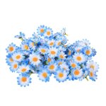 100pcs 4cm marguerite forme dcoration mariage artificiel ttes de fleur artisanat (#6 bleu ciel)
