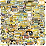 Autocollants d'autobus scolaires mignon cartoon aesthetic autocollants pour enfants ordinateur portable, ...