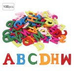 100pcs lettres en bois artisanat color fait a la main artisanat enfants fournitures d'ducation2 - 3cm ...