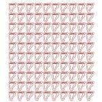 100pcs trombones en forme de pied rouge - pinces portables antid�rapantes pour le bureau et les signets ...