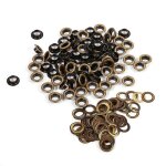 100sets bronze noir or rond oeillets accessoires de d�coration diy 8mm