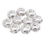 10pcs cristal intercalaire perle mode perles lches pour la fabrication de bijoux argent 10mm