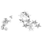 10pcs m�tal etoile stud rivet spike vis pour maroquinerie sacs chaussures diy d�coration (14mm argent) ...