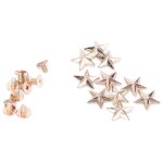 10pcs metal star stud rivet spike vis pour leathercraft sacs chaussures diy dcoration (14mm or)