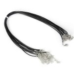 10pcs r�glable collier cire corde corde cordon string pour bricolage fabrication de bijoux ( (noir)